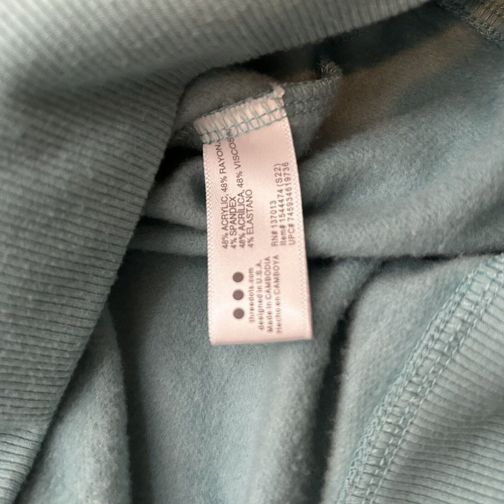 Three Dots Women's Sz Medium Butter Soft Quarter Zip Pullover Green - Picture 6 of 6